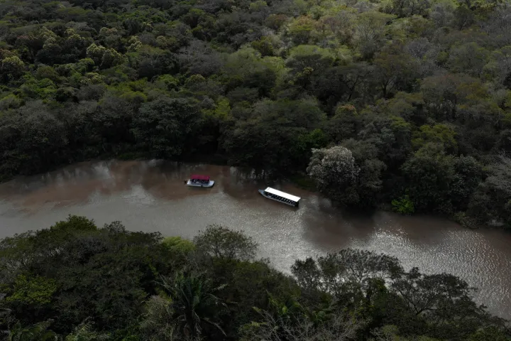 a river running through a body of water